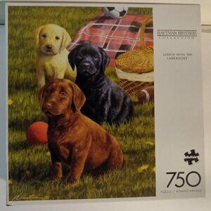 Buffalo Games 750-Piece Hautman Brothers Collection Lunch With The Labradors